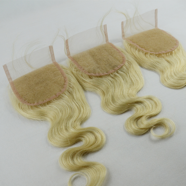 Blonde human hair with closure,blonde bundles with closure,brazilian hair bundles closure  HN269